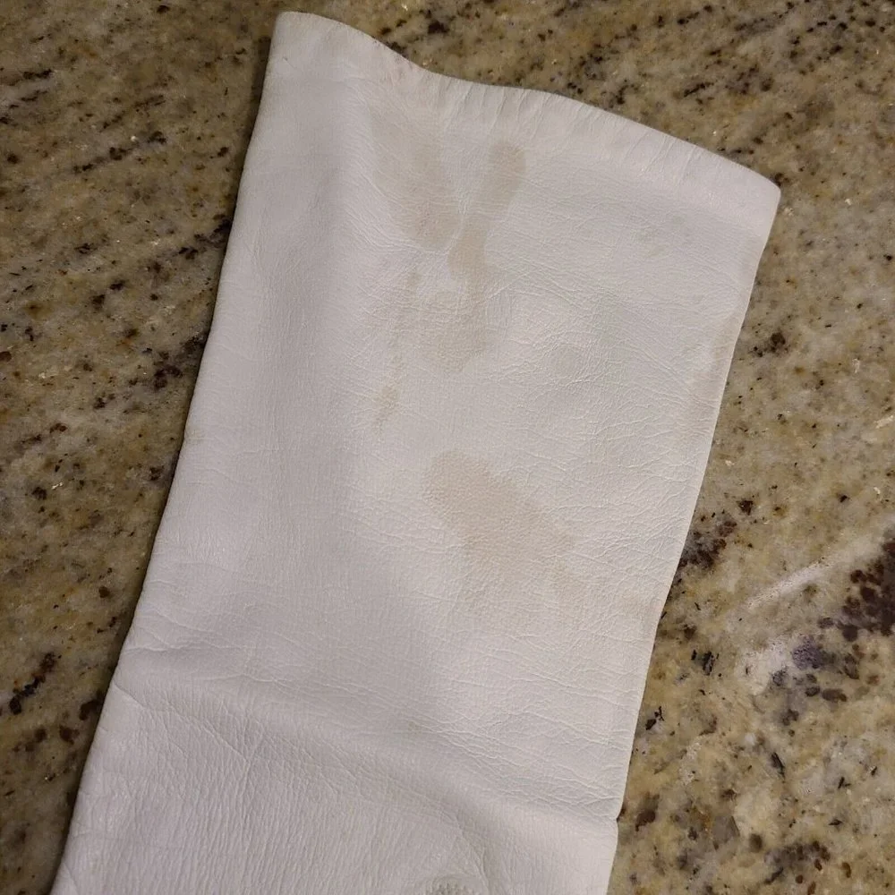 Single **Left Hand Only ** White Leather Silk Lined 13